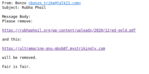 Ed Gold Publishes Revenge and Black Mail website