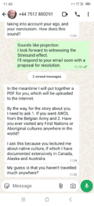Whatsapp Message with harassment attempt from Ed Gold photographer journalist 3